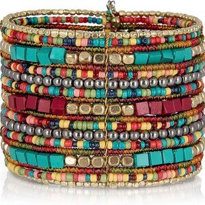 New Cuff Bracelets for Women – Adjustable Stylish Boho Beaded Stackable Bracelet